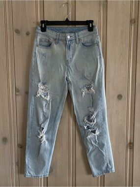 Light Wash Distressed Denim Women's Blue Jeans - Wild Fable